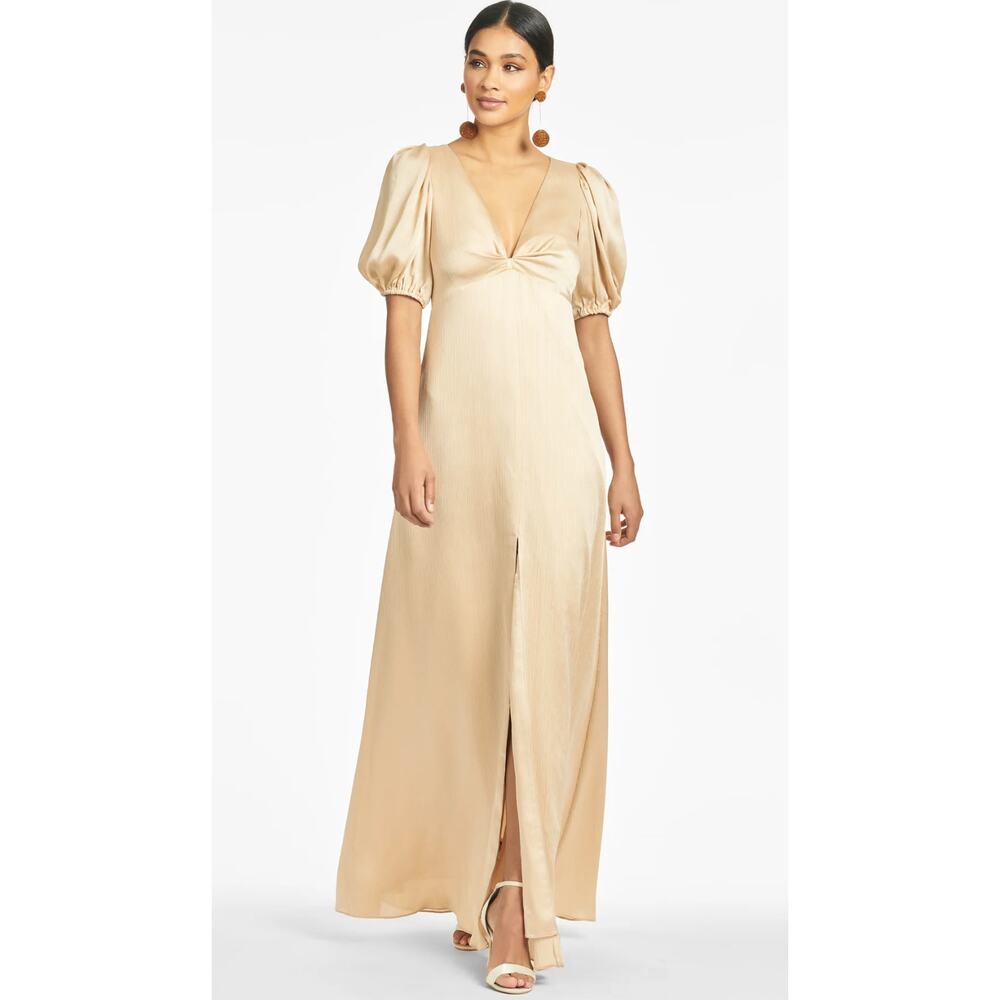 Sachin & Babi Alli Gown in‎ Champagne Size 8 NWT